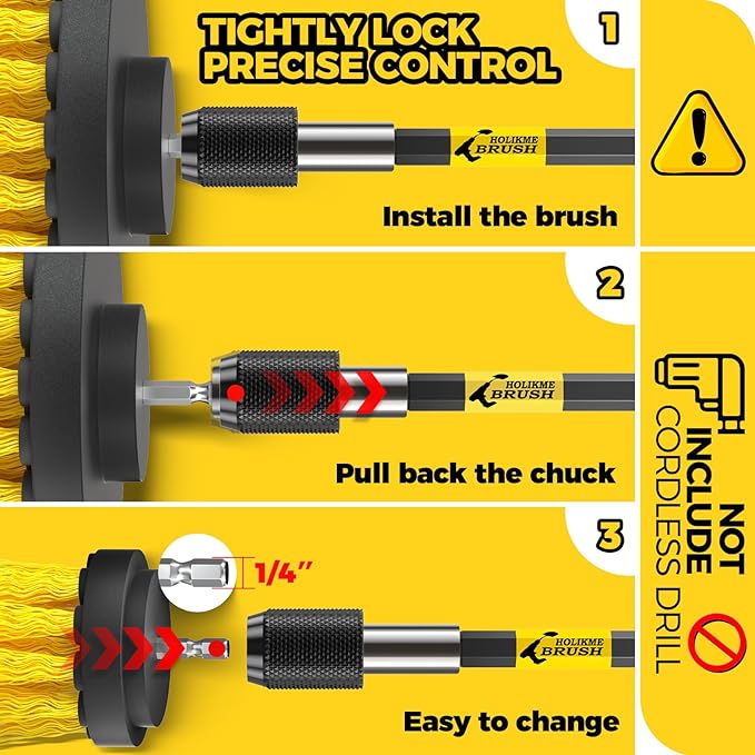 Holikme 8 Piece Drill Brush