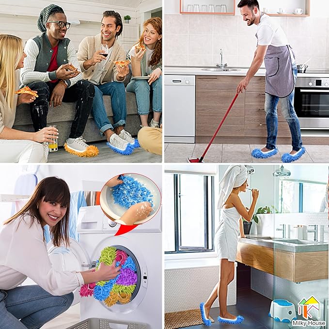 10 Pieces Microfiber Mop Slippers Shoes