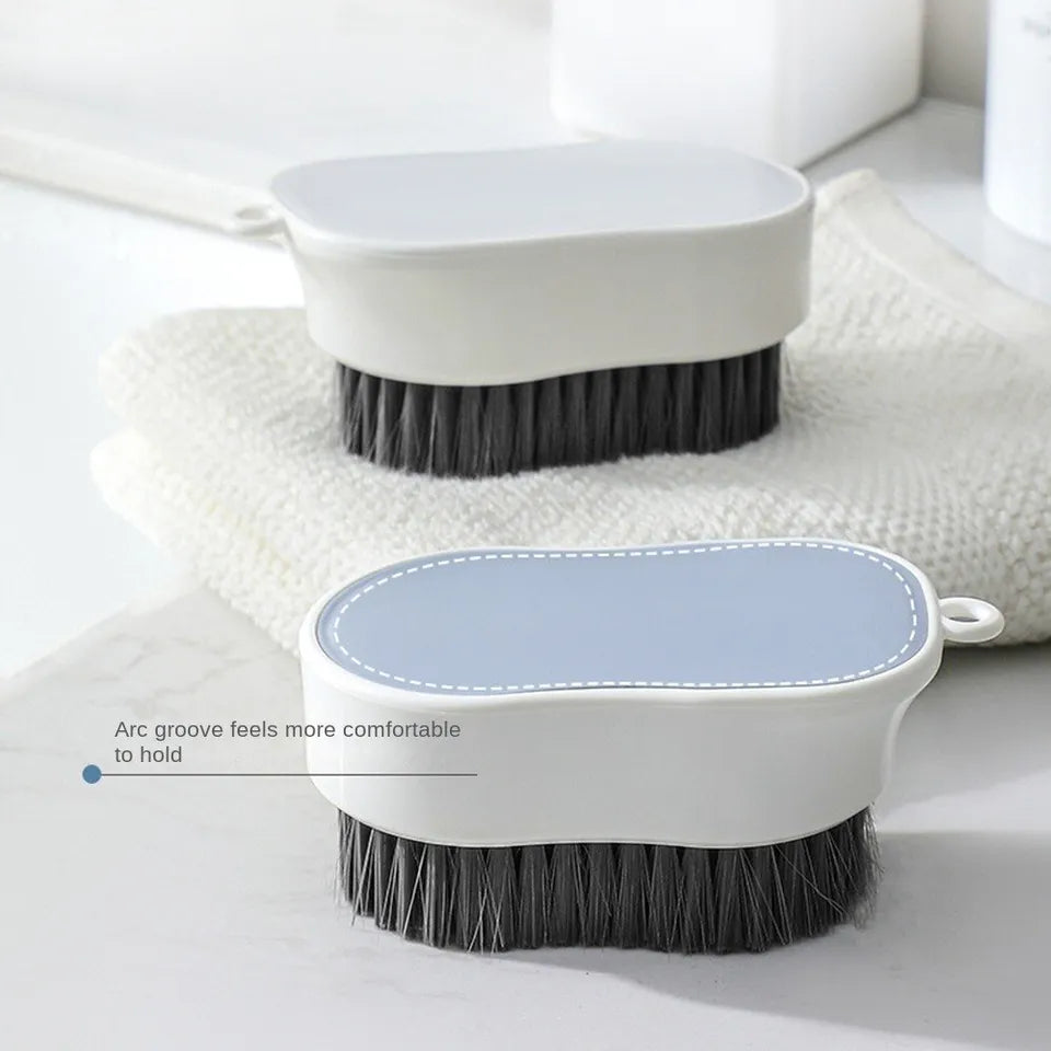 2Pcs White and Blue Shoe Brush